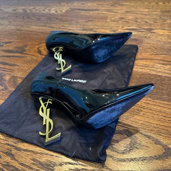 SAINT LAURENT OPYUM PUMPS IN PATENT LEATHER - 38.5 - Picture 9 of 15